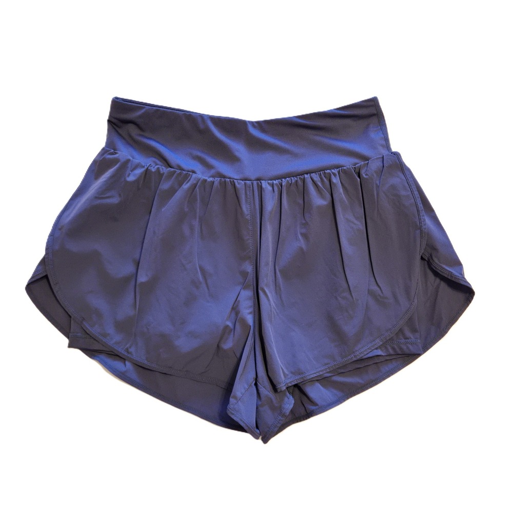 Cadmus‎ Women's Athletic Running Shorts High Waist Workout Denim Blue Medium